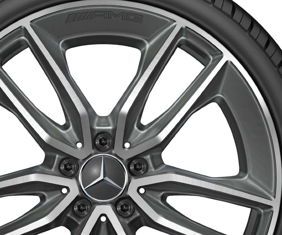 Колесный диск AMG 8J×20 ET20 для Mercedes-Benz A238/C238/S213/W213, передняя ось, танталово-серый, 5 двойных спиц — фото 3