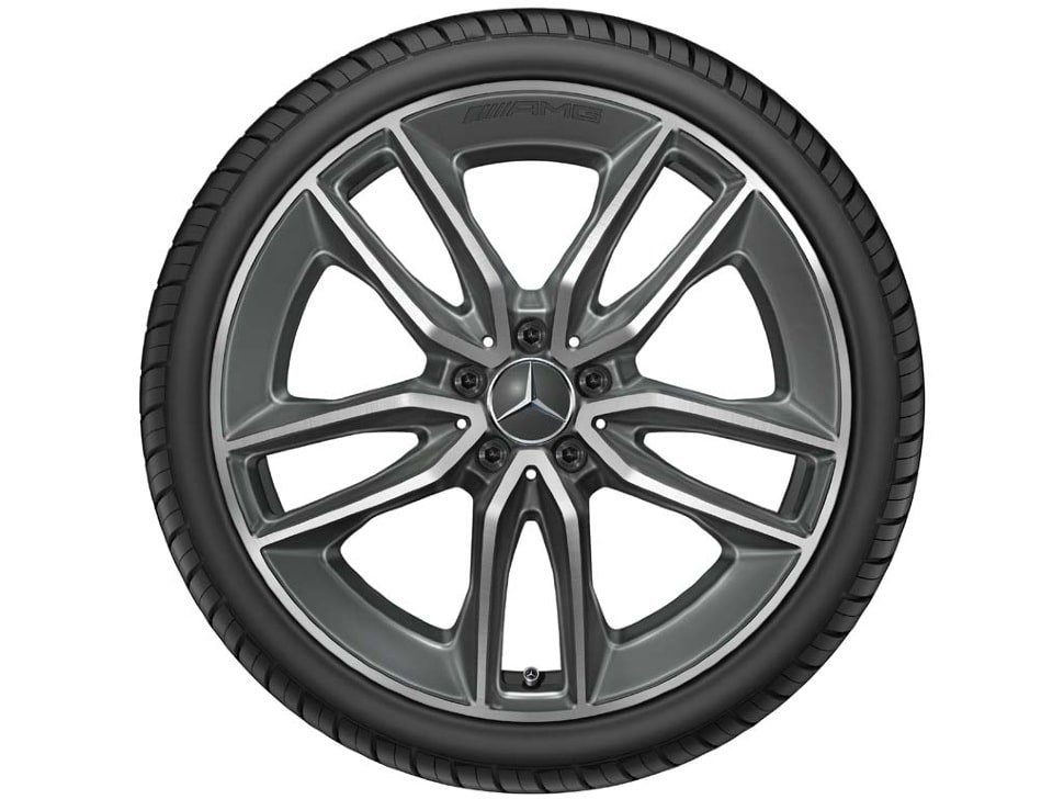Колесный диск AMG 9J×20 ET49 для Mercedes-Benz A238/C238/S213/W213, задняя ось, танталово-серый, 5 двойных спиц — фото 2