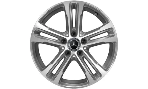 Колесный диск 7,5J×17 ET40 для Mercedes-Benz E-Class 213, передняя и задняя оси, серый металлик Tremolite, с алмазной проточкой, 5 двойных спиц — фото 1