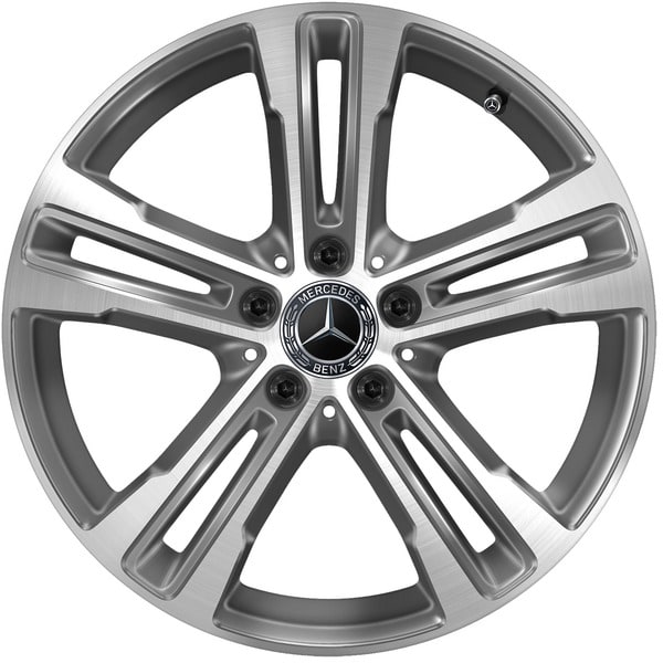 Колесный диск 8J×18 ET43 для Mercedes-Benz E-Class 213, передняя и задняя оси, серый металлик Tremolite, 5 двойных спиц — фото 1