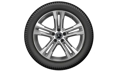 Колесный диск 8J×18 ET43 для Mercedes-Benz E-Class 213, передняя и задняя оси, серый металлик Tremolite, 5 двойных спиц — фото 3