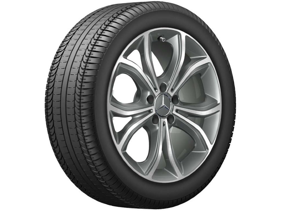 Колесный диск 8J×18 ET43 для Mercedes-Benz W213, передняя и задняя оси, титаново-серый — фото 1