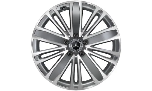 Колесный диск 8J×18 ET43 для Mercedes-Benz A238/C238/S213/W213, передняя и задняя оси, тремолитовый серый металлик, с алмазной проточкой, 10 двойных спиц — фото 4