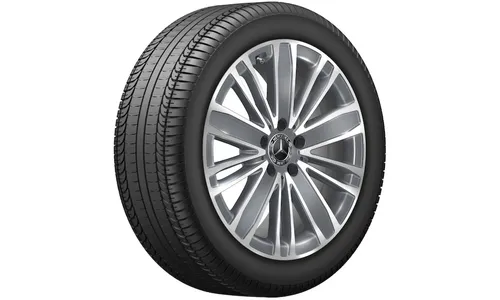 Колесный диск 9J×18 ET52,5 для Mercedes-Benz A238/C238/S213/W213, задняя ось, тремолитовый серый металлик, с алмазной проточкой, 5 двойных спиц — фото 1