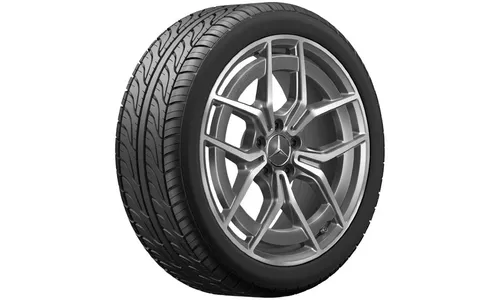 Колесный диск AMG 9J×19 ET49 для Mercedes-Benz A238/C238/S213/W213, задняя ось, танталово-серый, 5 двойных спиц — фото 1