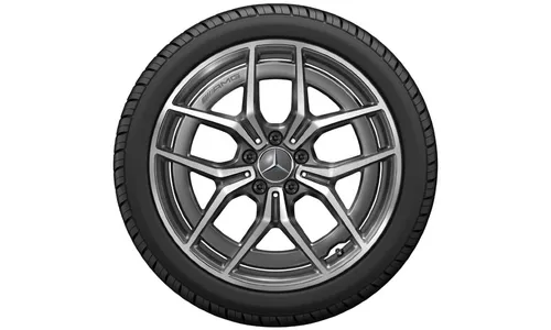 Колесный диск AMG 9J×19 ET49 для Mercedes-Benz A238/C238/S213/W213, задняя ось, танталово-серый, 5 двойных спиц — фото 2