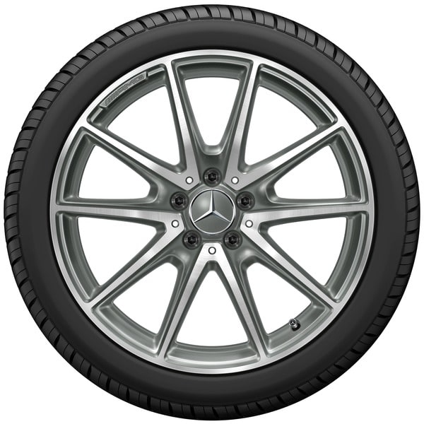 Колесный диск AMG 9J×19 ET49 для Mercedes-Benz E-Class 213, задняя ось, титаново-серый, с алмазной проточкой, 10 спиц — фото 3