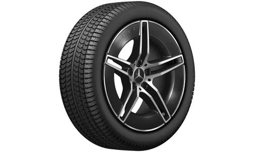 Колесный диск AMG 8,5J×19 ET35,5 для Mercedes-Benz E-Class 214, передняя ось, черный, с алмазной проточкой — фото 3