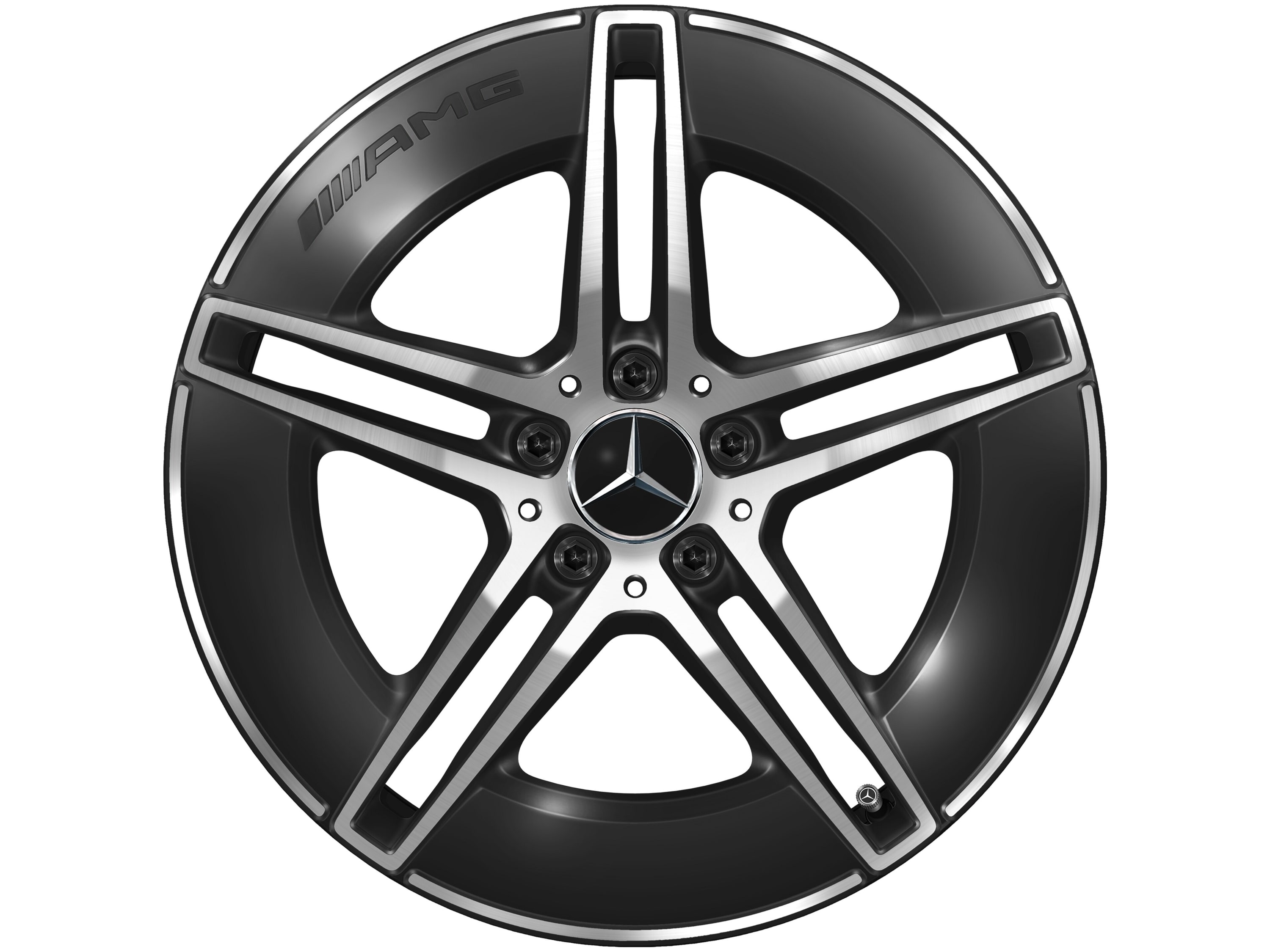 Колесный диск AMG 8,5J×19 ET35,5 для Mercedes-Benz E-Class 214, передняя ось, черный, с алмазной проточкой — фото 4