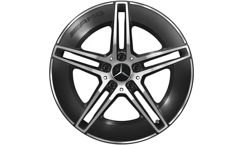 Колесный диск AMG 8,5J×19 ET35,5 для Mercedes-Benz E-Class 214, передняя ось, черный, с алмазной проточкой — фото 4