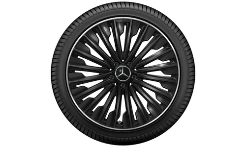 Колесный диск AMG 8,5J×20 ET35,5 для Mercedes-Benz E-Class 214, передняя ось, черный, с алмазной проточкой, многоспицевый — фото 3