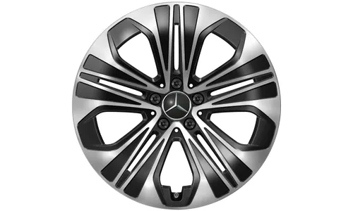 Колесный диск 9,5J×19 ET51 для Mercedes-Benz E-Class 214, задняя ось, черный, с алмазной проточкой — фото 1