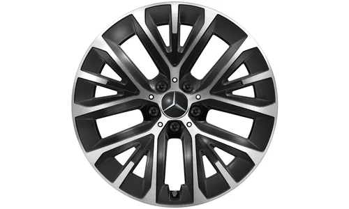 Колесный диск 8,5J×19 ET30 для Mercedes-Benz E-Class 214, передняя и задняя оси, черный, с алмазной проточкой, Y-образные спицы — фото 1
