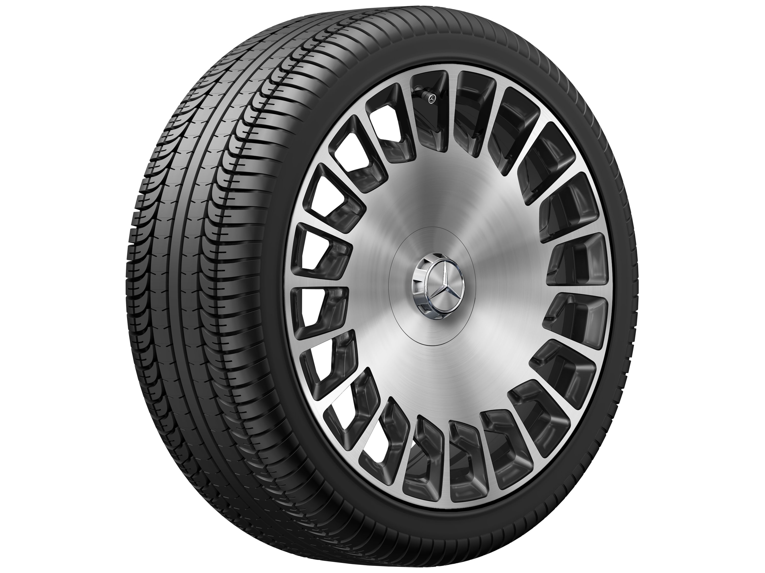 Колесный диск 8,5J×20 ET38 для Mercedes-Benz S-Class 217 / S-Class 222, передняя ось, черный / серебристый — фото 2