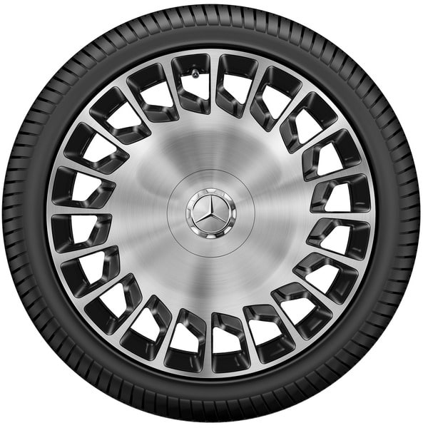 Колесный диск 9,5J×20 ET38 для Mercedes-Benz S-Class 217 / S-Class 222, задняя ось, черный / серебристый — фото 3