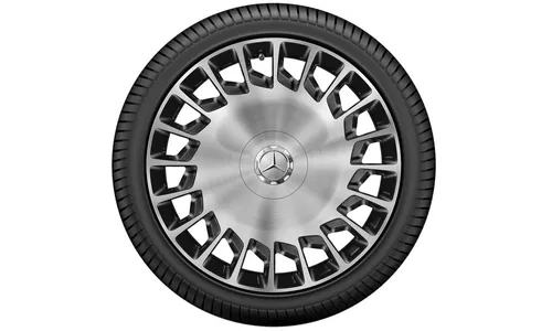 Колесный диск 9,5J×20 ET38 для Mercedes-Benz S-Class 217 / S-Class 222, задняя ось, черный / серебристый — фото 3