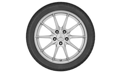 Колесный диск 8,5J×17 ET34,5 для Mercedes-Benz C218/X218, передняя и задняя оси, титаново-серебристый, 10 спиц — фото 2
