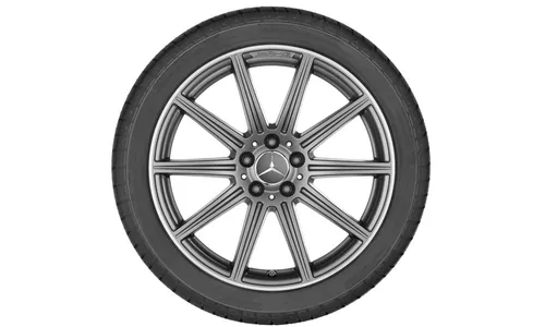 Колесный диск AMG 10J×19 ET47 для Mercedes-Benz CLS 218, задняя ось, титаново-серый, матовый, 10 спиц — фото 2