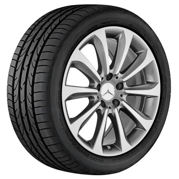 Колесный диск 8,5J×18 ET34,5 для Mercedes-Benz CLS 218, передняя и задняя оси, серый Himalaya, 10 спиц — фото 1