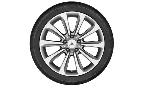 Колесный диск 8,5J×18 ET34,5 для Mercedes-Benz CLS 218, передняя и задняя оси, серый Himalaya, 10 спиц — фото 2