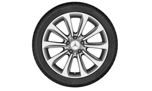 Колесный диск 9,5J×18 ET48 для Mercedes-Benz CLS 218, задняя ось, серый Himalaya, 10 спиц — фото 2