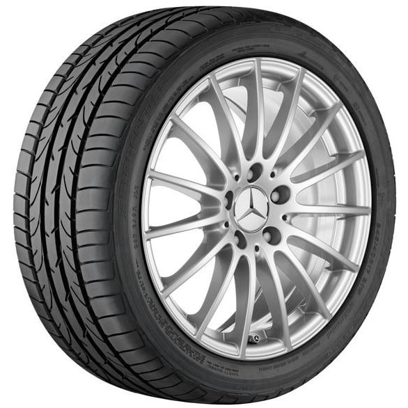 Колесный диск 8,5J×18 ET34,5 для Mercedes-Benz CLS 218, передняя и задняя оси, серебристый Vanadium Silver, многоспицевый — фото 1