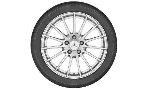 Колесный диск 8,5J×18 ET34,5 для Mercedes-Benz CLS 218, передняя и задняя оси, серебристый Vanadium Silver, многоспицевый — фото 2