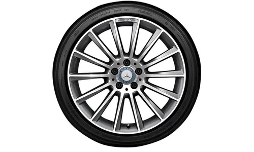 Колесный диск AMG 8,5J×19 ET34,5 для Mercedes-Benz CLS 218, передняя ось, титаново-серый, многоспицевый — фото 2