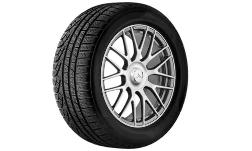 Колесный диск AMG 10J×19 ET47 для Mercedes-Benz CLS 218, задняя ось, титаново-серый, с алмазной проточкой, перекрестные спицы — фото 3