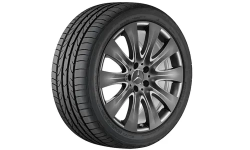Колесный диск 8,5J×19 ET34,5 для Mercedes-Benz C218, передняя и задняя оси, гималайский серый, 10 спиц — фото 1