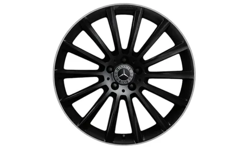 Колесный диск AMG 8,5J×20 ET38 для Mercedes-Benz S-Class 217 / S-Class 222, передняя ось, черный, с алмазной проточкой, многоспицевый — фото 1