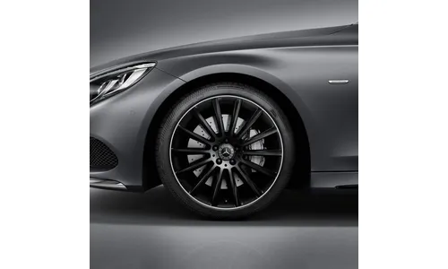 Колесный диск AMG 8,5J×20 ET38 для Mercedes-Benz S-Class 217 / S-Class 222, передняя ось, черный, с алмазной проточкой, многоспицевый — фото 2
