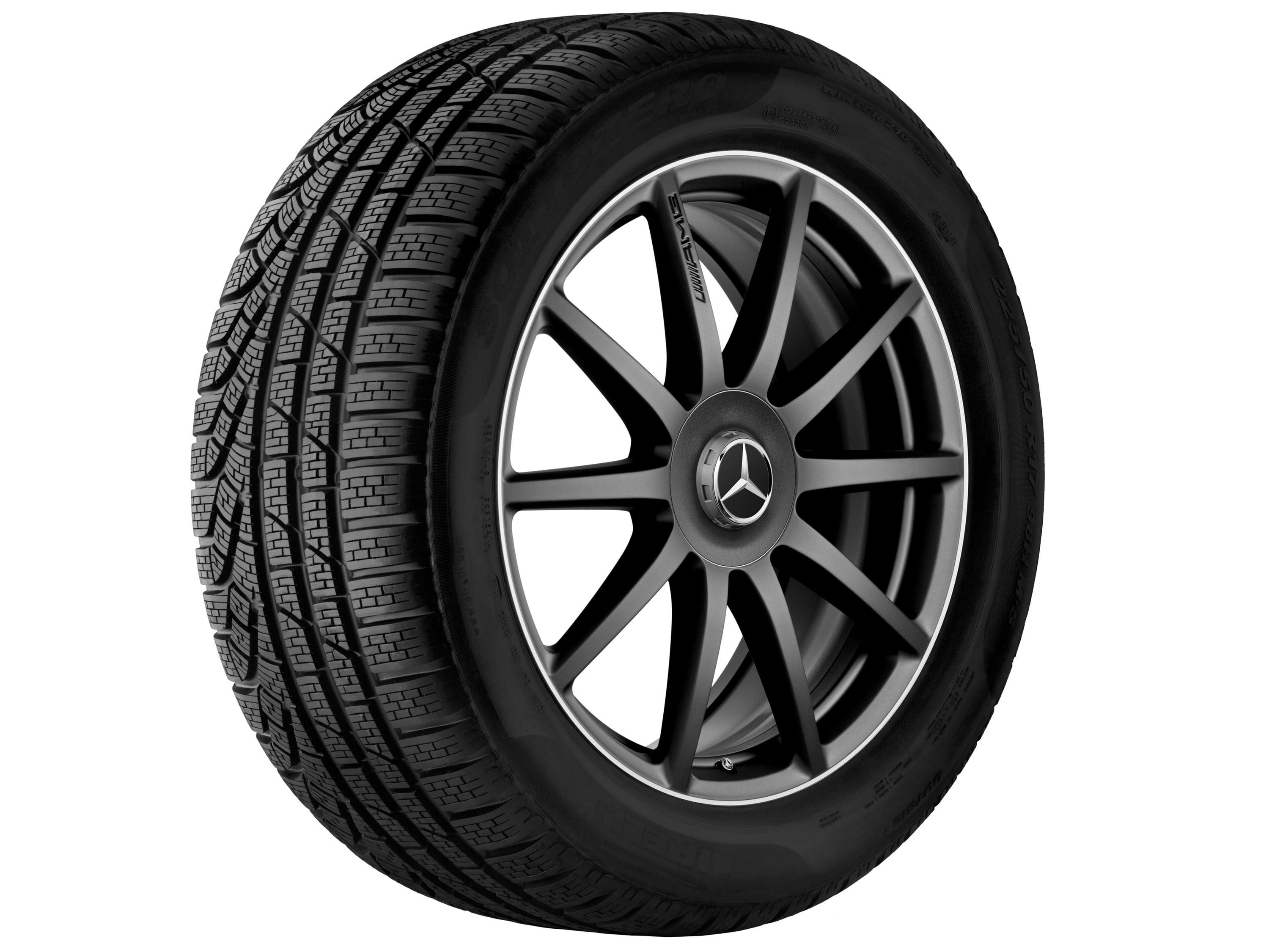 Колесный диск AMG 8,5J×20 ET39 для Mercedes-Benz S-Class 217 / S-Class 222, передняя ось, черный, матовый, 10 спиц — фото 3