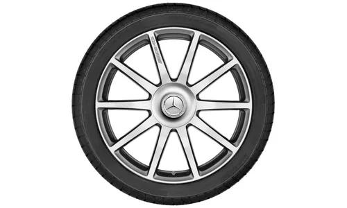 Колесный диск AMG 9,5J×20 ET39 для Mercedes-Benz S-Class 217 / S-Class 222, задняя ось, титаново-серый, 10 спиц — фото 2