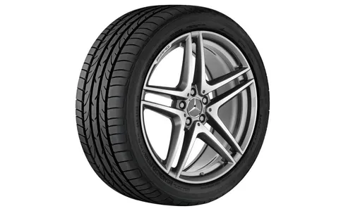 Колесный диск AMG 8,5J×20 ET39 для Mercedes-Benz S-Class 217 / S-Class 222, передняя ось, титаново-серый, 5 двойных спиц — фото 1