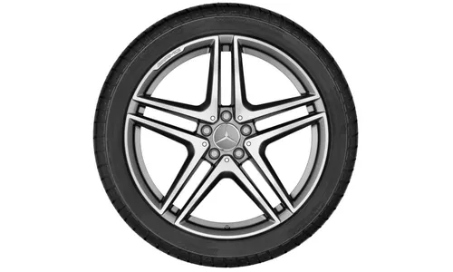 Колесный диск AMG 8,5J×20 ET39 для Mercedes-Benz S-Class 217 / S-Class 222, передняя ось, титаново-серый, 5 двойных спиц — фото 2