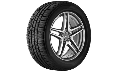 Колесный диск AMG 9,5J×20 ET39 для Mercedes-Benz S-Class 217 / S-Class 222, задняя ось, титаново-серый, 5 двойных спиц — фото 2
