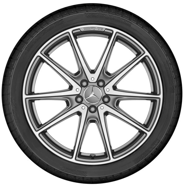 Колесный диск AMG 8,5J×20 ET38 для Mercedes-Benz S-Class 217 / S-Class 222, передняя ось, титаново-серый, 10 спиц — фото 3