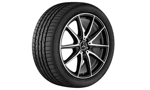 Колесный диск AMG 8,5J×20 ET38 для Mercedes-Benz S-Class 217 / S-Class 222, передняя ось, черный, с алмазной проточкой, 10 спиц — фото 2