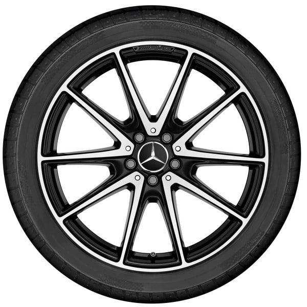 Колесный диск AMG 8,5J×20 ET38 для Mercedes-Benz S-Class 217 / S-Class 222, передняя ось, черный, с алмазной проточкой, 10 спиц — фото 3