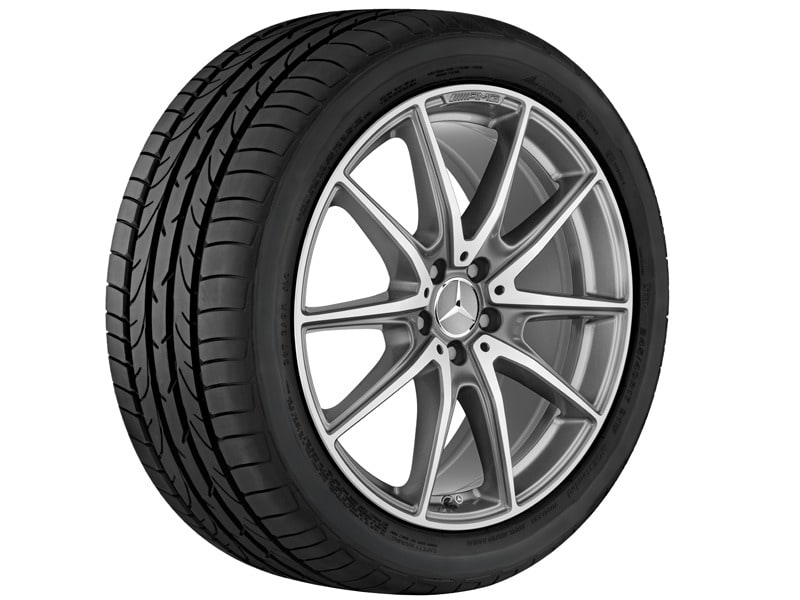 Колесный диск AMG 9,5J×20 ET38 для Mercedes-Benz S-Class 217 / S-Class 222, задняя ось, титаново-серый, с алмазной проточкой, 10 спиц — фото 3