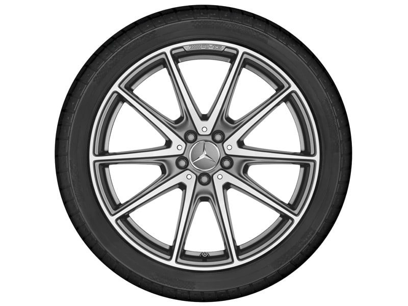 Колесный диск AMG 9,5J×20 ET38 для Mercedes-Benz S-Class 217 / S-Class 222, задняя ось, титаново-серый, с алмазной проточкой, 10 спиц — фото 5