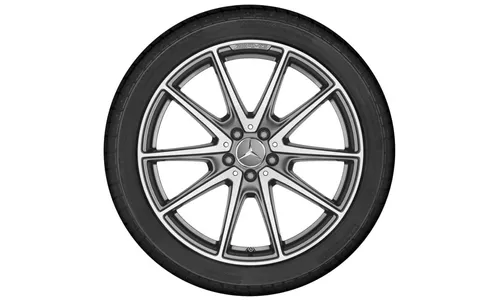 Колесный диск AMG 9,5J×20 ET38 для Mercedes-Benz S-Class 217 / S-Class 222, задняя ось, титаново-серый, с алмазной проточкой, 10 спиц — фото 5