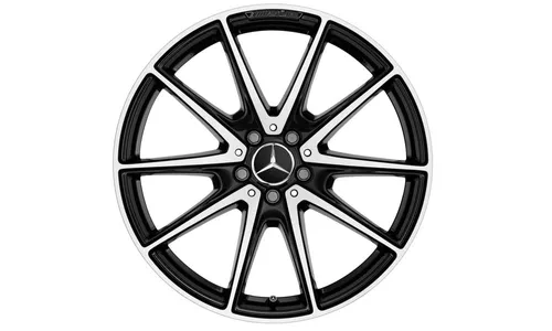 Колесный диск AMG 9,5J×20 ET38 для Mercedes-Benz S-Class 217 / S-Class 222, задняя ось, черный, с алмазной проточкой — фото 1