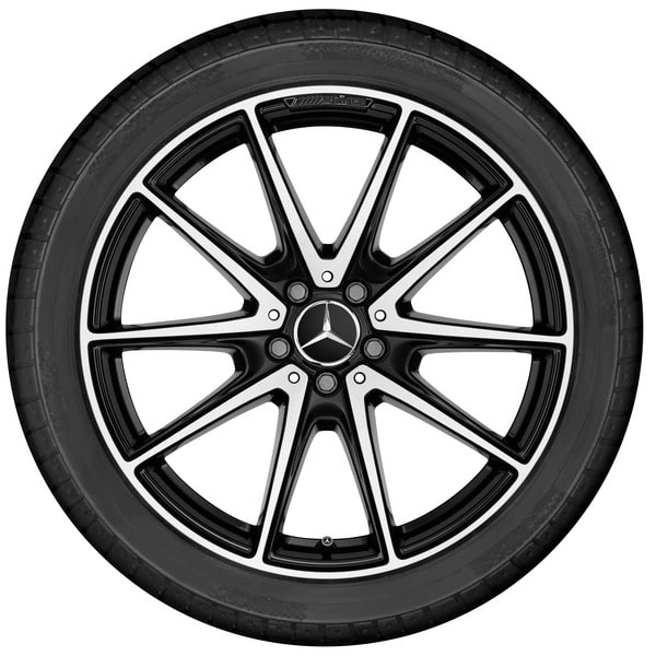 Колесный диск AMG 9,5J×20 ET38 для Mercedes-Benz S-Class 217 / S-Class 222, задняя ось, черный, с алмазной проточкой — фото 3
