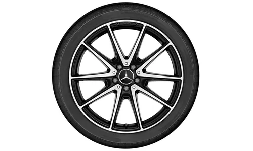 Колесный диск AMG 9,5J×20 ET38 для Mercedes-Benz S-Class 217 / S-Class 222, задняя ось, черный, с алмазной проточкой — фото 3