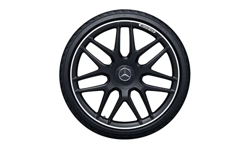 Колесный диск AMG 8,5J×20 ET39 для Mercedes-Benz S-Class 217 / S-Class 222, передняя ось, черный, матовый, перекрестные спицы — фото 1