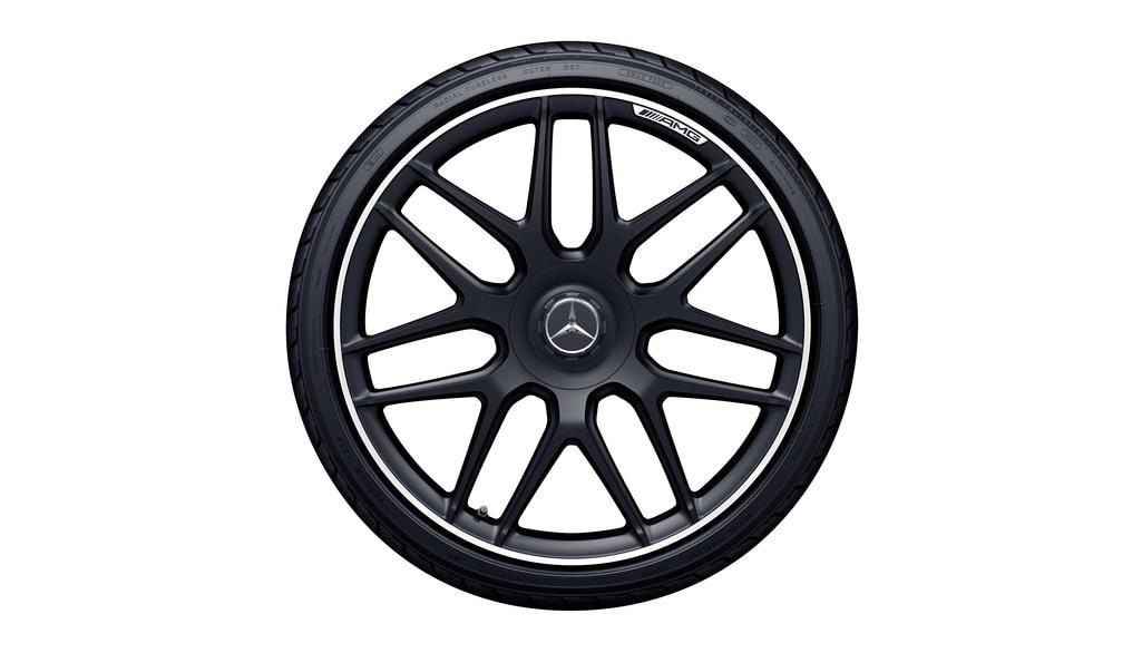 Колесный диск AMG 8,5J×20 ET39 для Mercedes-Benz S-Class 217 / S-Class 222, передняя ось, черный, матовый, перекрестные спицы — фото 4