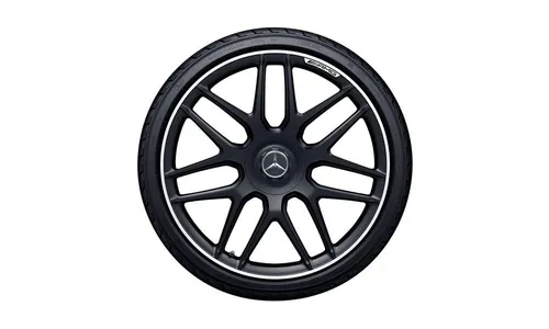 Колесный диск AMG 8,5J×20 ET39 для Mercedes-Benz S-Class 217 / S-Class 222, передняя ось, черный, матовый, перекрестные спицы — фото 4