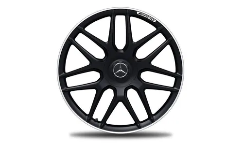 Колесный диск AMG 9,5J×20 ET39 для Mercedes-Benz S-Class 217 / S-Class 222, задняя ось, черный, матовый, перекрестные спицы — фото 1